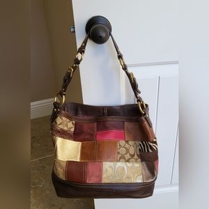 Patchwork Vintage Coach Hobo Purse